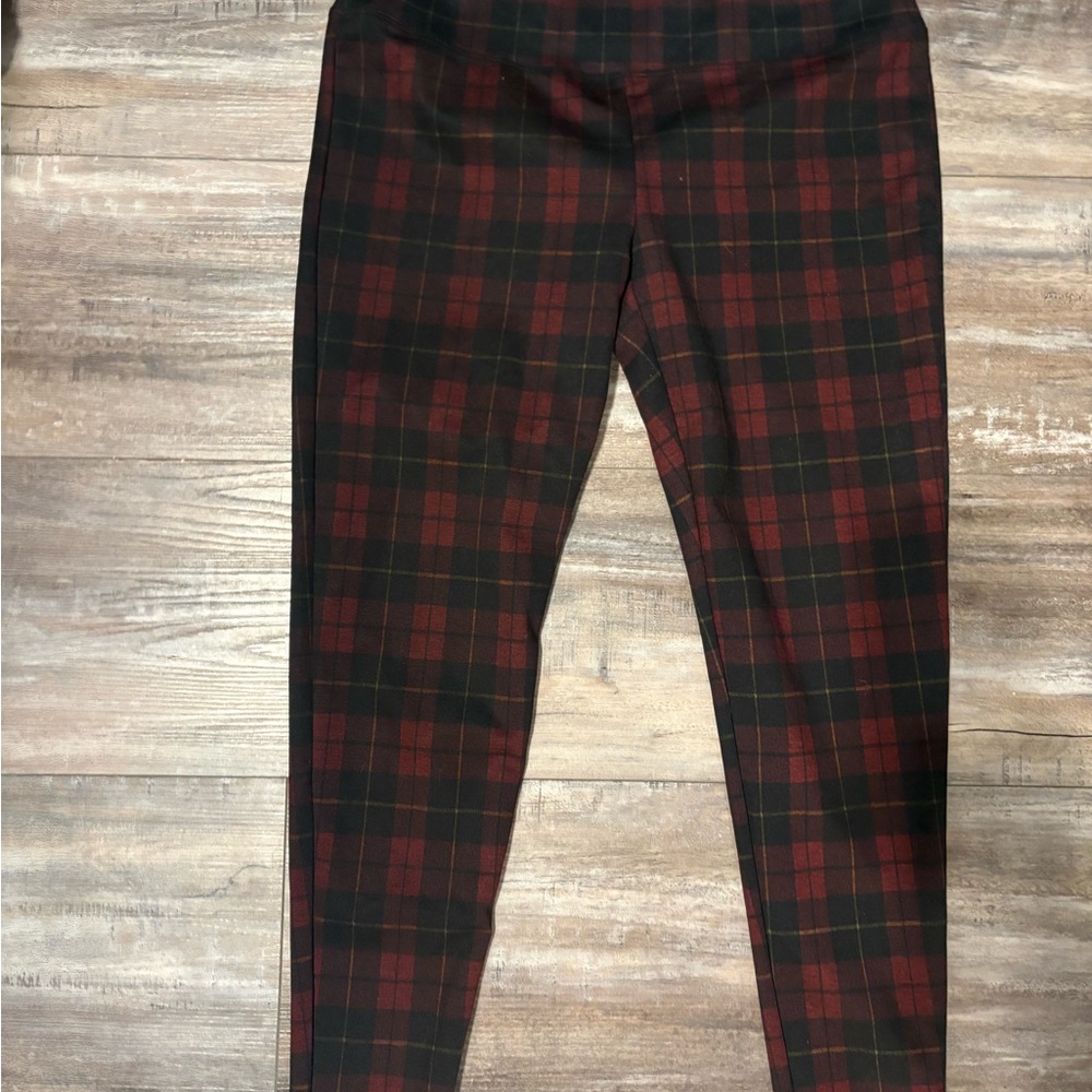 Plaid leggings